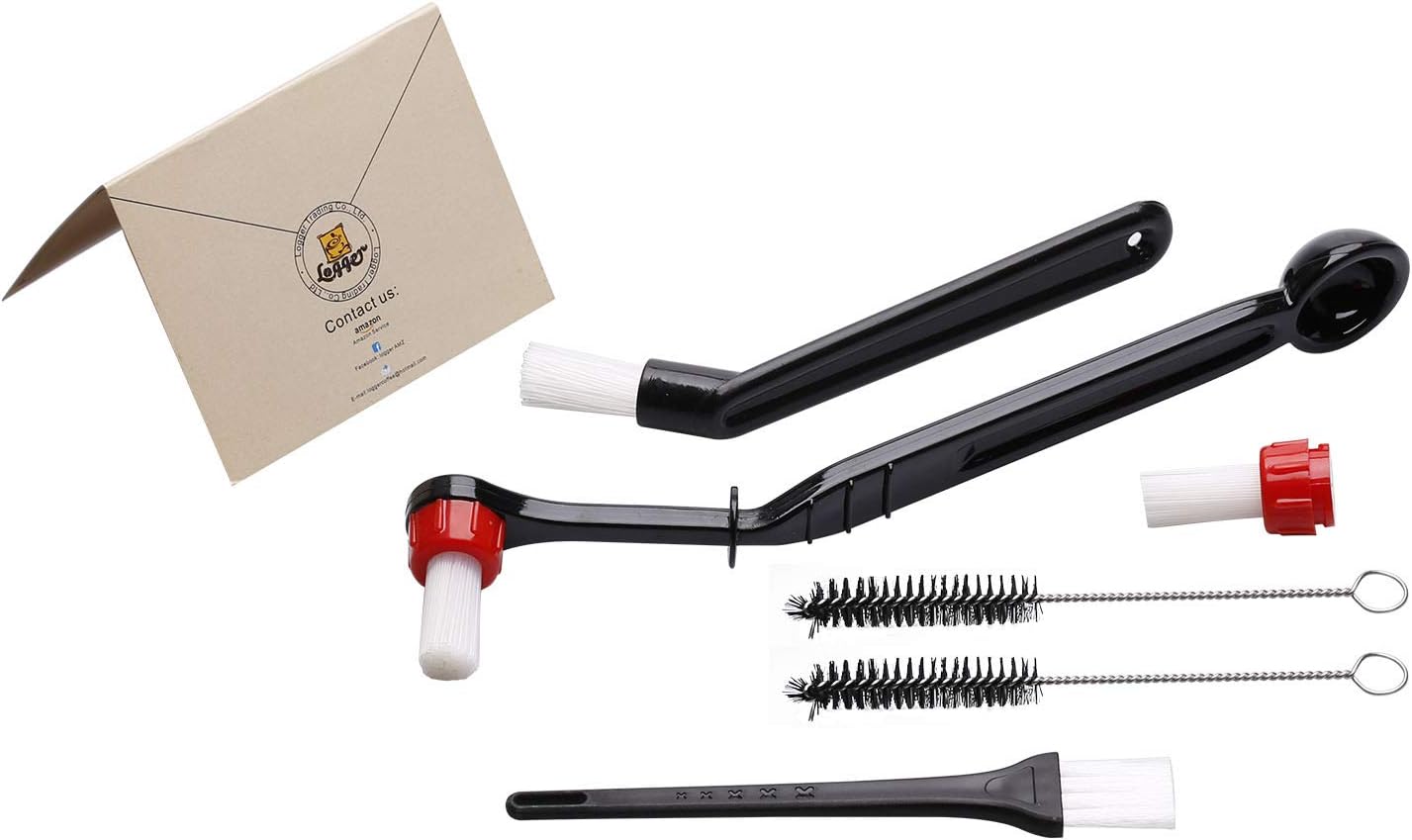 Logger Group-Head Brush, Coffee Maker/Espresso Machine Cleaner, Pack of 6