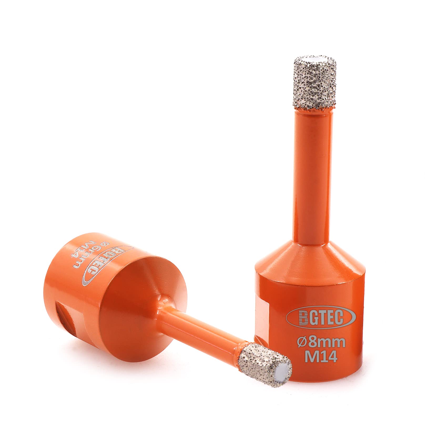 BGTEC Diamond Drill Bits Set - 2pcs(6/8) with M14 Thread for Porcelain Ceramic Tile Granite Marble Masonry Granite Stone