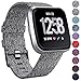 QIBOX Bands Compatible with Versa, Woven Fabric Wrist Strap Watch Special Edition Replacement Bands Classic Square Stainless Steel Buckle Compatible with Versa Smart Watch