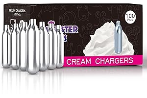 LJJALKY Whipped Cream Chargers, 100 Pack