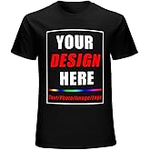 Custom T Shirts Design Your Own Shirt for Men Women Personalized Printed T-Shirts with Photo Front/Back