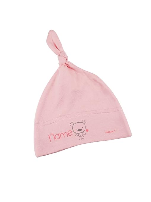 Striefchen® Rosa Babymütze mit Namen als Geschenk zur Geburt für Mädchen
