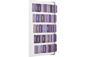 ZIEYOMI- Bible Tabs, Bible Journaling Supplies, Large Print Bible Tabs for Women and Men, 66 Bible Index Tabs Old and New Testament, Bible Accessories, Include 14 Blank Bible Book Study Tabs - Purple