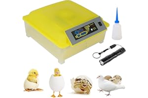 ANTSKU 48 Egg Incubators for Hatching Eggs, Chicken Egg Incubator with Automatic Egg Turning and Temperature Control, Egg Hatcher Incubator with Egg Candler for Hatching Chickens, Birds, and Quail Eggs
