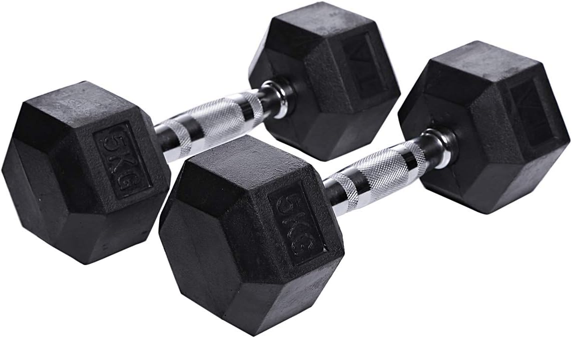 TA SPORTRubber Hex Dumbbells 5 Kg - IR92022