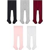 Looching 5 Pack Baby Toddler Girls Cute Cable Knit Cotton Tights Pantyhose Leggings Stocking Pants