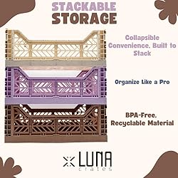 Collapsible Storage Box, Foldable Crate Organizer