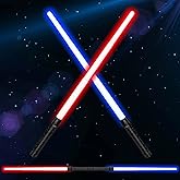 Light Sabers for Kids, 2 in 1 Dual Saber with Sound (Motion Sensitive) for Halloween Party, Xmas Presents, Christmas Birthday