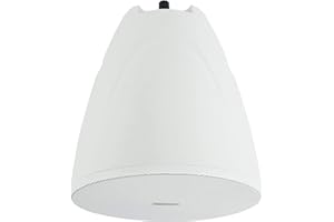 Rockville PEN-65T White 6.5" 70V Hanging Pendant Speaker, 20W/10W/5W Taps, Wide Dispersion, Sleek Design, Perfect for Restaur