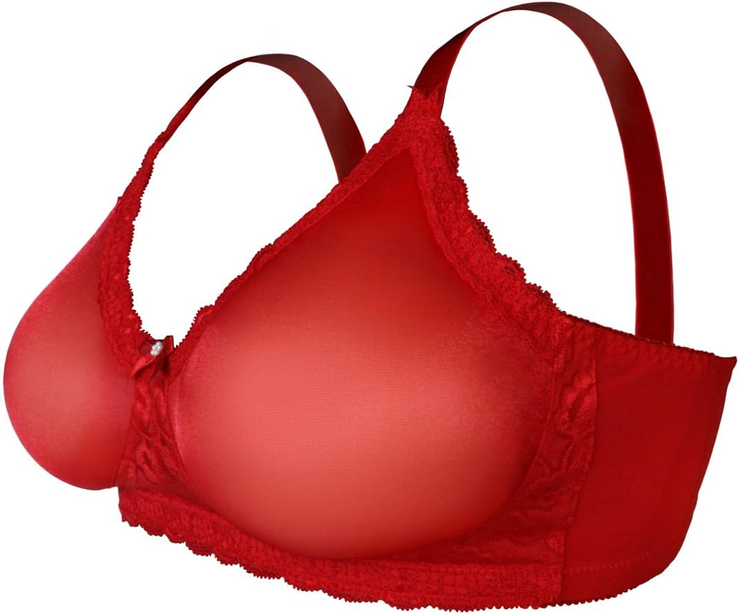 VAWN AND BOON Red Sia Breast Form Bra 36E for 1200 Gram Silicone Breast Forms - Crossdresser TV