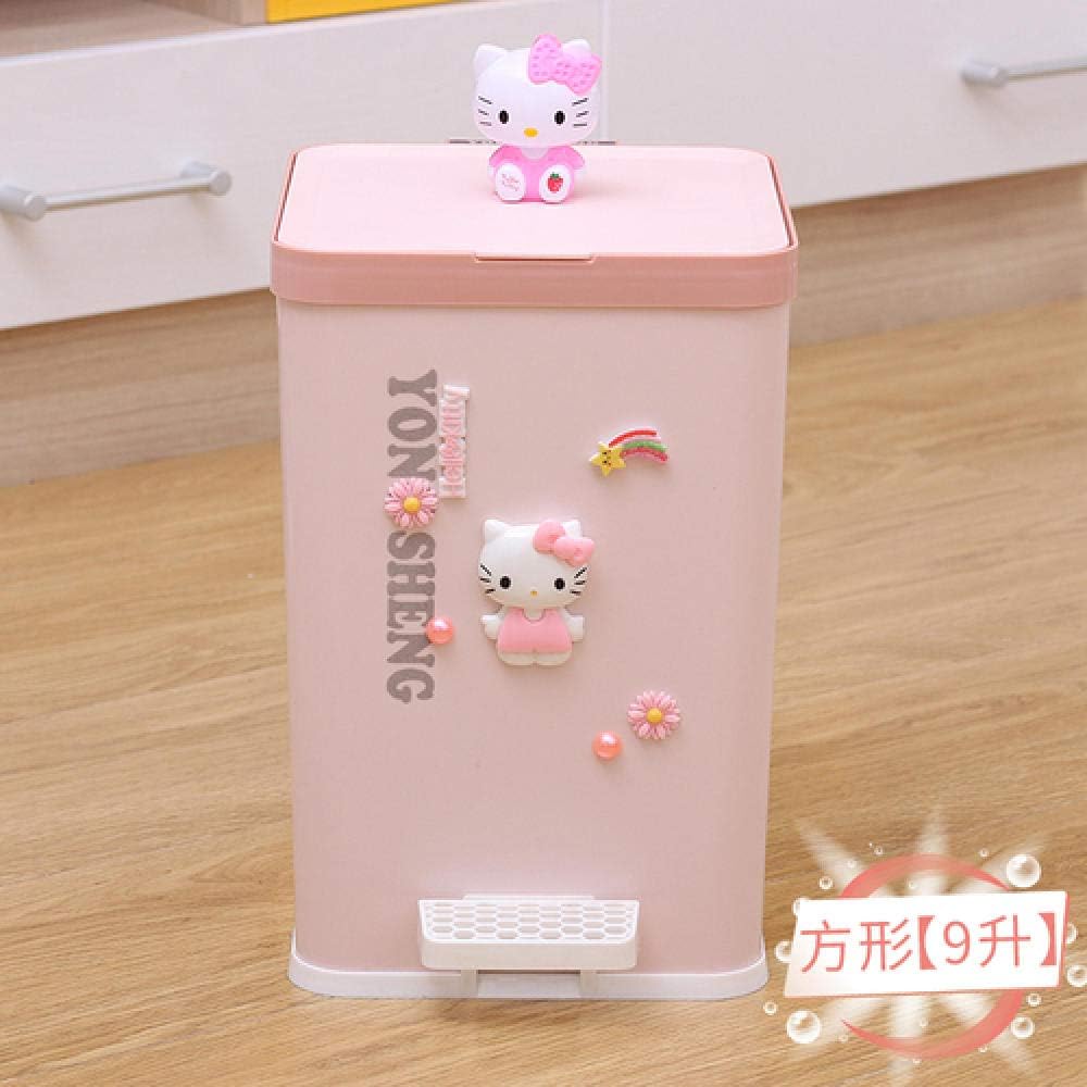 CHIXIANG Contenedor de Cocina Dibujos Animados Lindo Bote de Basura