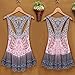 Zeagoo Gradient Lace Crochet Hollow Bikini Cover Up Tank Tops Blouses Knitwear