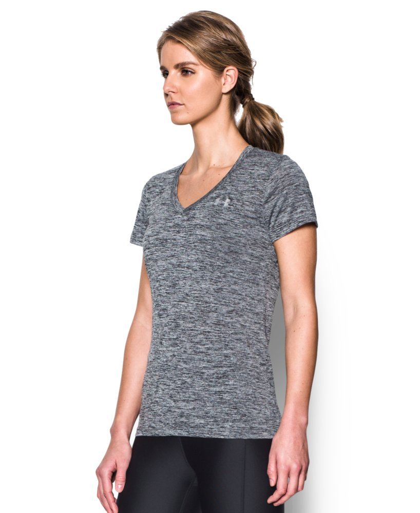 Under Armour Womens Tech V-Neck Twist Short-Sleeve T-Shirt