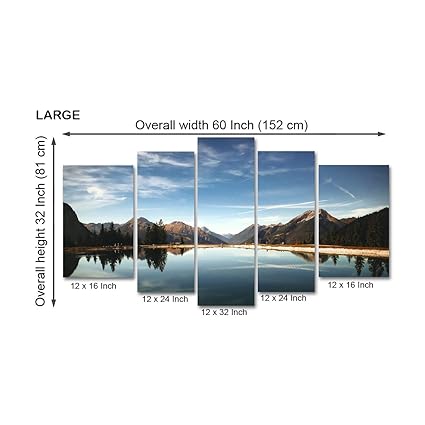 Blue Lake Canvas Wall Art Pictures Prints Decor Larger Sizes