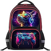 HiGaits Kids Backpack for School - 17 Inch 3D Reflective Cartoon Bookbag with Dual Zippers, Ergonomic Design for Boys & Girls Ages 6-18 | Durable 600D Polyester Children's Backpack