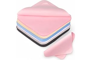 CONLI 60 Pack Suede Jewelry Cleaning Cloths Silver Polishing Cloth Jewelry Watch Coin and Ring Cleaner - 6 Assorted Colors