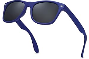 LEICO FASHION Kids Polarized Retro Sunglasses for Boys Girls Age 3-12 Shatterproof UV Protection Toddler Children Sun Glasses