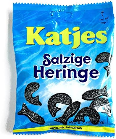 Katjes Soft Salty Fish Licorice 6.7 oz each (4 Items Per Order)