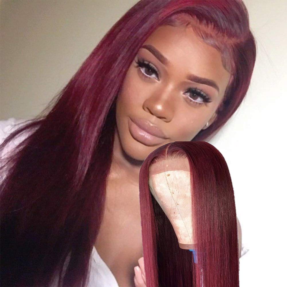 Amazon Com Wowsexy Hair Pure 99j Lace Front Human Hair Wigs With