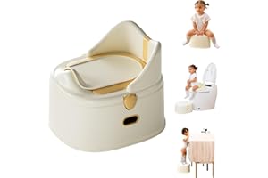 RGKQSY 3 in 1 Toddler Potty Training Toilet Seat with Steps Ladder, Foldable Potty Train Chair Adapter for Toddlers Kids Boys Girls, Yellow