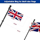 Holdfiturn 6FT Stainless Steel Flagpole Kit with Wall Mount Bracket view 2