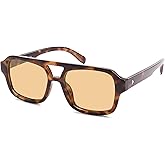 SOJOS Retro Aviator Sunglasses for Womens Mens Polarized Trendy Square Designer Inspired Shades 80s 90s Sun Glasses SJ2342