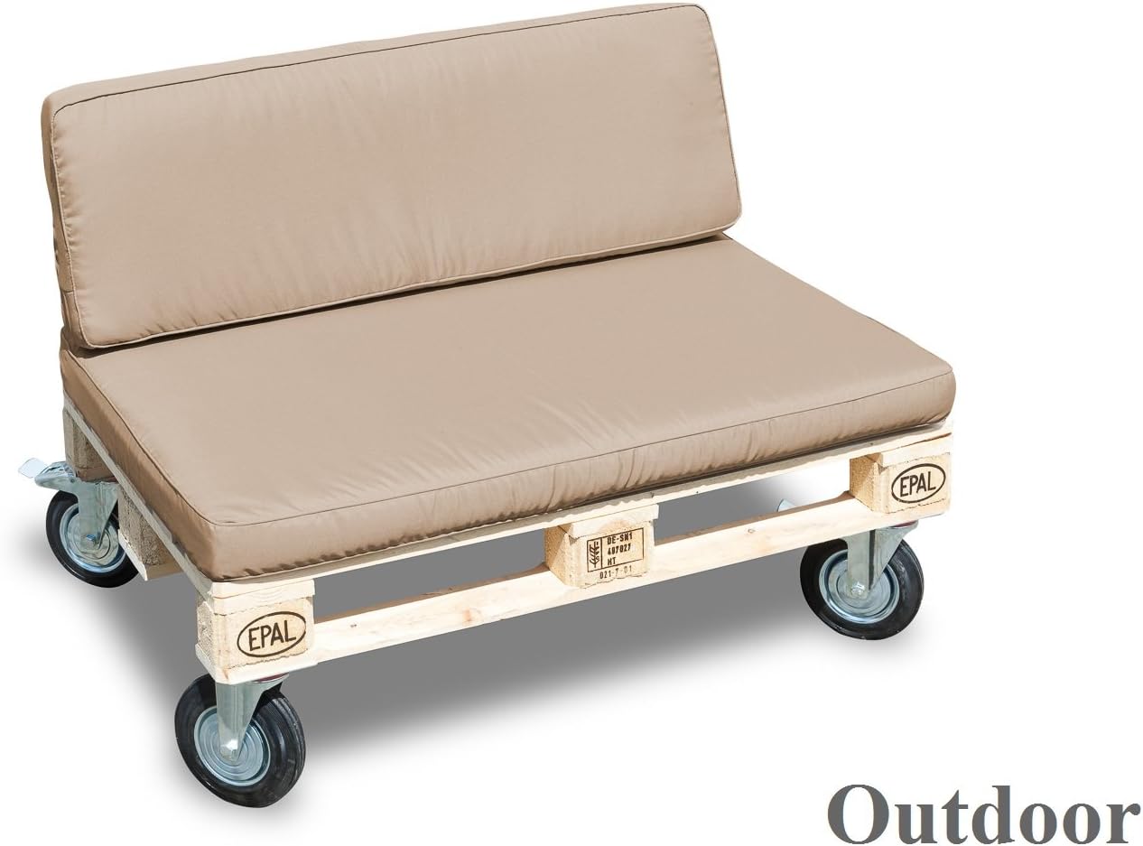 Pallet outdoor back seat with cushion