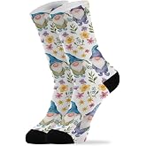 senya Women's Crew Socks Flower Gnomes Soft Funny Athletic Socks