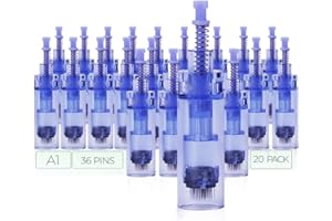 MODIX Dr. Pen Ultima A1 Replacement Cartridges - (20 PACK) - 36 Pins (0.25mm) Bayonet Slot - Disposable Replacement Parts