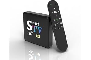 YFDSPSM Streaming Media Player Converts Regular TV to Smart TV 4K Resolution Built-in Android 14.0 OS Quad-Core Processor WIFI6 Bluetooth Bluetooth Voice Remote 2GB+8GB Memory (M9-8K)