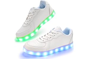 Padgene Women's Men's LED Lights Up Shoes Unisex Luminous Flashing Trainers USB Charging Lace Up Couples Dancing Shoes