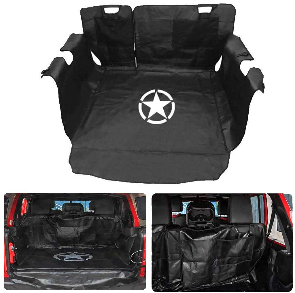PSLER® Trunk Cargo Cover Rear Liner Seats Storage for Wrangler JK 2007-2017 and for Wrangler JL 2018-2023