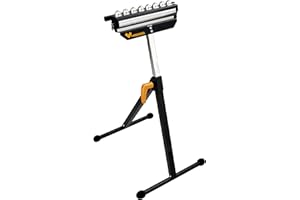 WORKESS 3 in 1 Roller Stand for Woodworking, Stable 132 Lbs Load Capacity Outfeed Roller Stand Adjustable Height 27”- 43”, Folds Easily for Portable & Storage, Suitable for Table Saw, Miter Saw