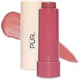 PÜR MINERALS Silky Tint Creamy Multitasking Makeup Stick with Peptides - Lip and Cheek Stick with Natural, Healthy-Looking Glow & Ultra-Creamy Finish