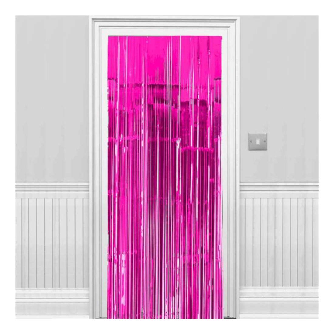 Amscan 24200-103 Curtain Met 0.9X2.4M Brt Pink