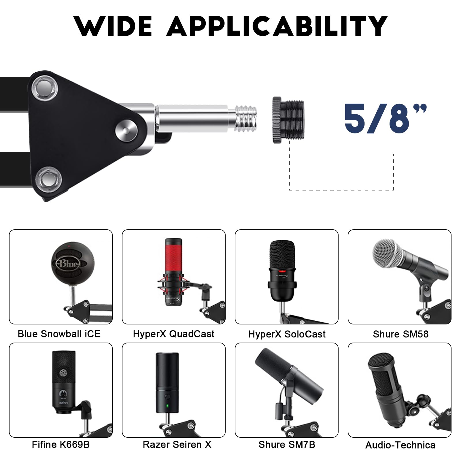 Microphone Arm,Aokeo AK-35 Microphone Desk Stand-Microphone Suspension Boom Scissor Arm Stand For Blue Yeti,Blue Snowball iCE,QuadCast,Elgato