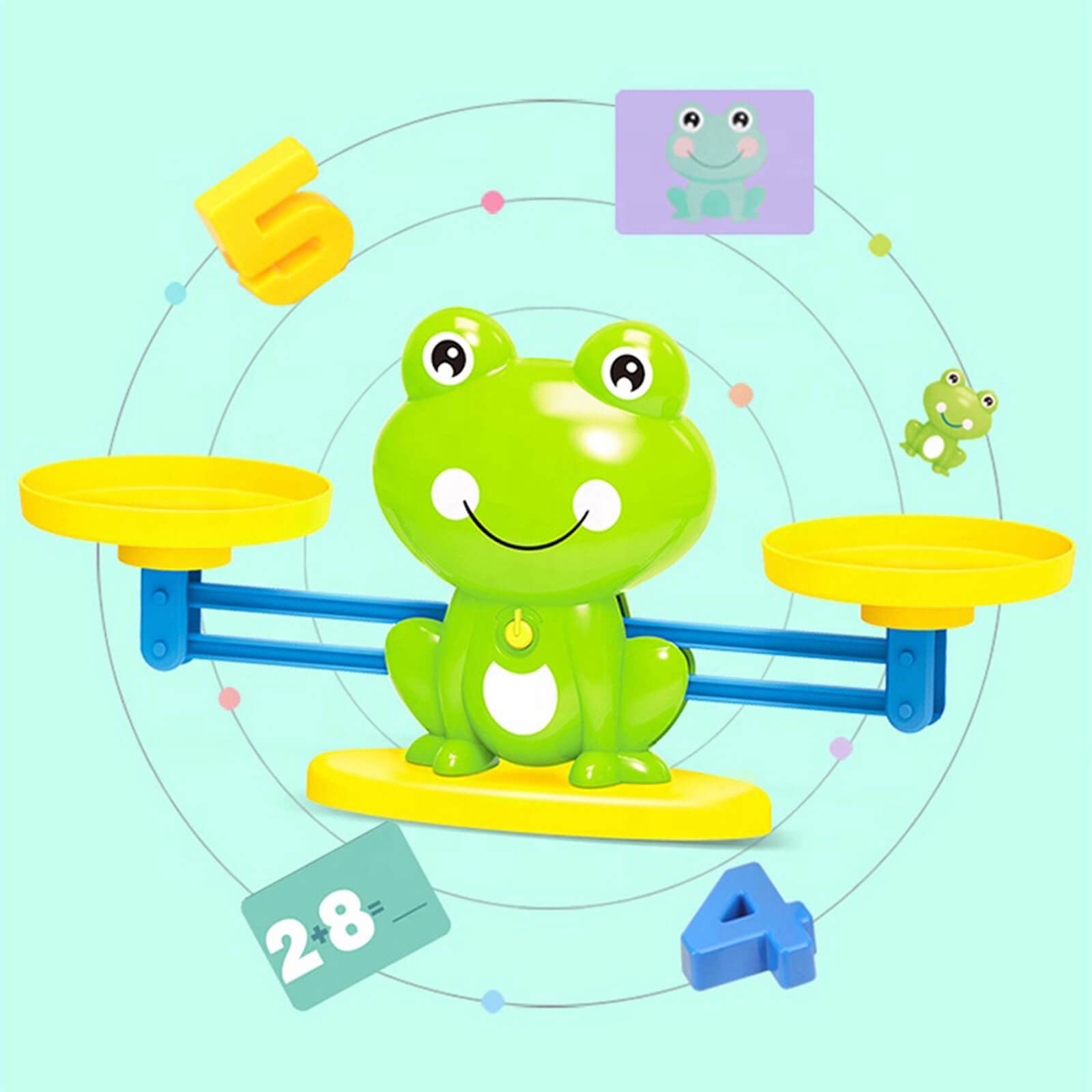 Montessori Counting Toys with Frog Learning Card, Fun Children's Gift Educational Number Toy for Kids Ages 3-5