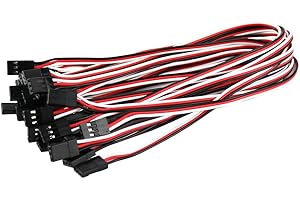 OliYin 20pcs 26awg 11.81in 30cm 300mm Servo Extension Lead Wiring Cable Male to Male KK MK MWC Flight Control Board for RC Quadcopter (Pack of 20)