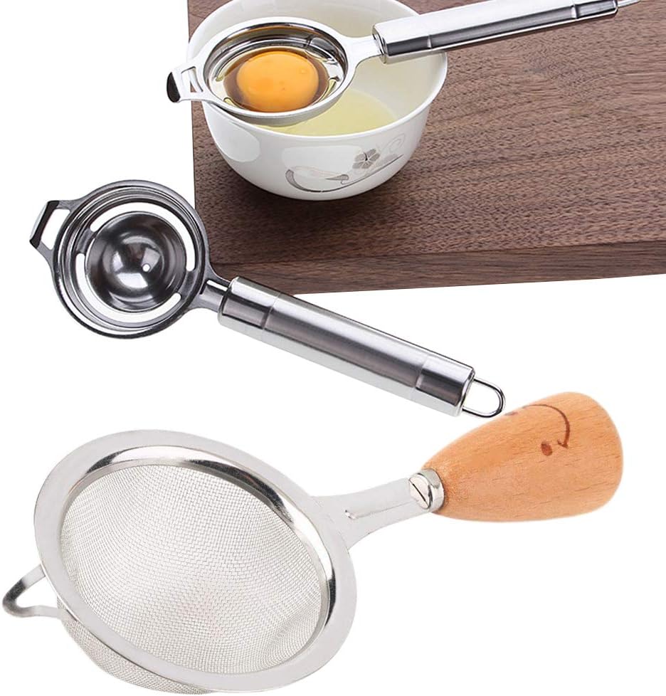 Egg Separator, Stainless Steel Mesh Strainers Fine Mesh Food Strainers