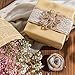 Whaline Natural Handmade Burlap Flowers Including Vintage Burlap Rose Flowers, Jute Twine Burlap Flowers, Burlap Flowers, Burlap Bowknot, 7 Styles for DIY Craft and Wedding Party Decoration (28 Pcs)