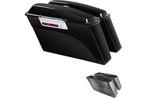 XFMT Motorcycle Saddlebags Vivid Black Hard Saddle Bags Trunk For Harley Touring Road King Street Glide Road Glide Electra Glide Ultra Classic 1994-2013