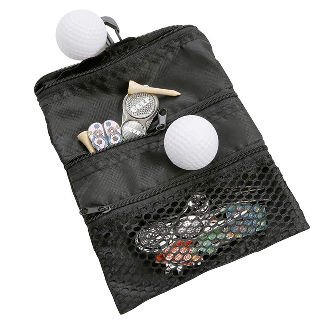 豪奢な キャディバッグケース Outgeek ゴルフボールバッグ B07h985rz8 ブラック ゴルフアクセサリー ゴルフティーバッグ 軽量 ポータブル 高級素材使用ブランド Www Aiq Aiq Com Mx