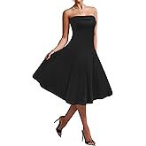 Newshows Womens Cocktail Dress Strapless Tube Formal Wedding Guest Prom Party Dress