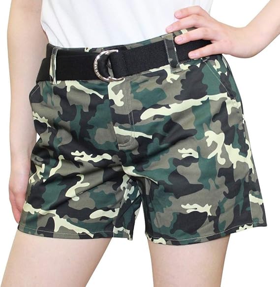 Amazon 7552 Ll 迷彩柄ショートパンツ カモフラ柄 ショートパンツ 大きいサイズ Ll デルソル ゴルフウェア レディース ストレッチ ショートパンツ 通販