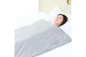 Gorapture Sauna Blanket for Detoxification, Sauna Blanket with Remote Control forExercise Recovery and Detox Portable Far Infrared Sauna Blanket for Home Fast Sweating Body Shape Fitness Silver