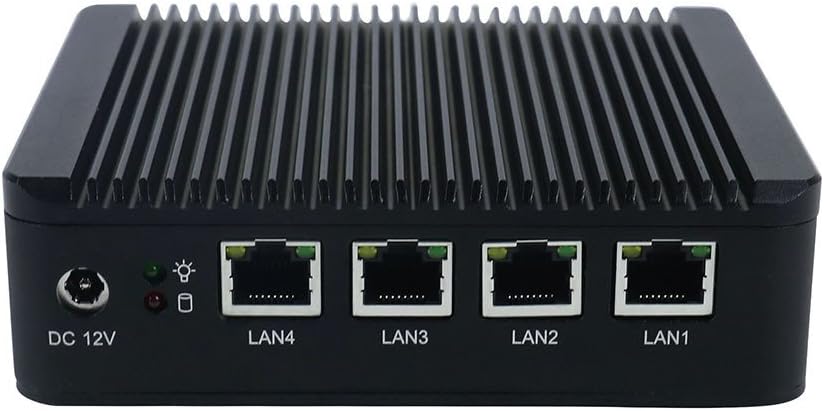 Firewall Micro Appliance Mini PC with Celeron J1900 4 Intel Gigabit Ports LAN WiFi 3G/4G Support 4G RAM 128G SSD I1