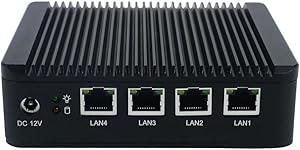 Firewall Micro Appliance Mini PC with Celeron J1900 4 Intel Gigabit Ports LAN WiFi 3G/4G Support 4G RAM 128G SSD I1