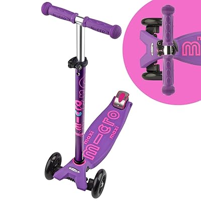 Micro Kickboard - Maxi Deluxe 3-Wheeled Lean-to-Steer Swiss-Designed Micro Scooter for Kids Ages 5-12