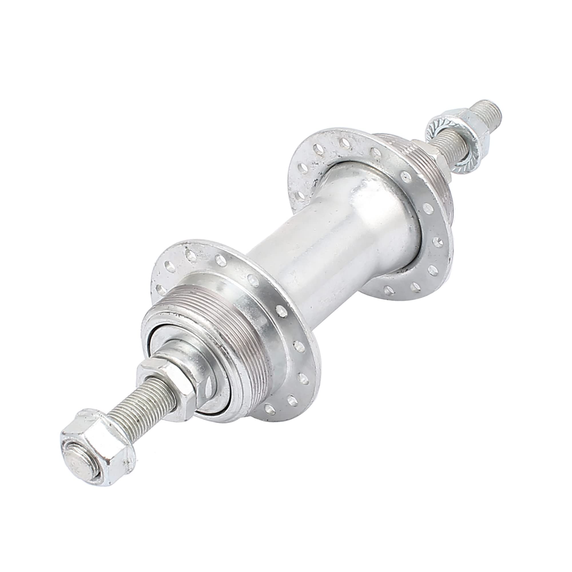 A ABSOPRO Rear Wheel Hub Bicycle Bike Cycling 28 Holes Disc Silver Tone