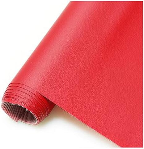 Amazon Co Jp 模造皮革人工皮革拡幅皮革生地ビニール布素材シート生地手作り素材内装装飾車内 Color Red Size 3m 1 6m ホーム キッチン